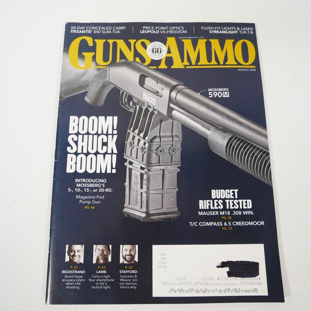 Lot Of 8 Guns & Ammo Magazines 2018 Issues Featuring Firearms & Accessories - Picture 12 of 16